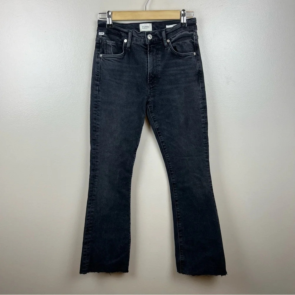 Citizens of Humanity Emannuelle Boot Cut Jeans Size 24 Faded Black Mid Rise